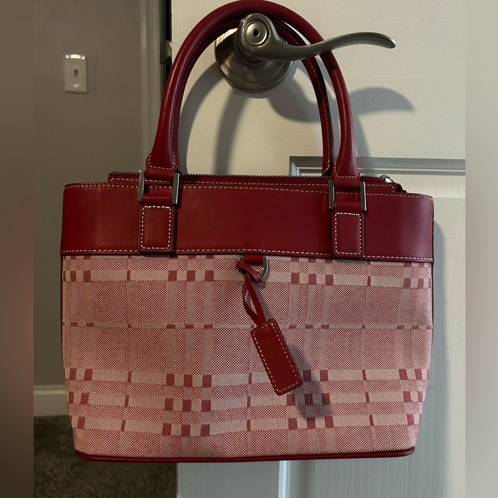 Burberry Red And Pink Tote Bag